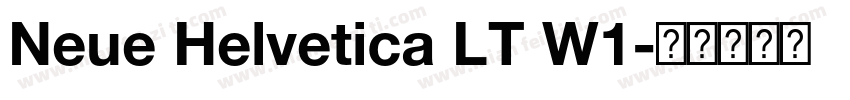 Neue Helvetica LT W1字体转换